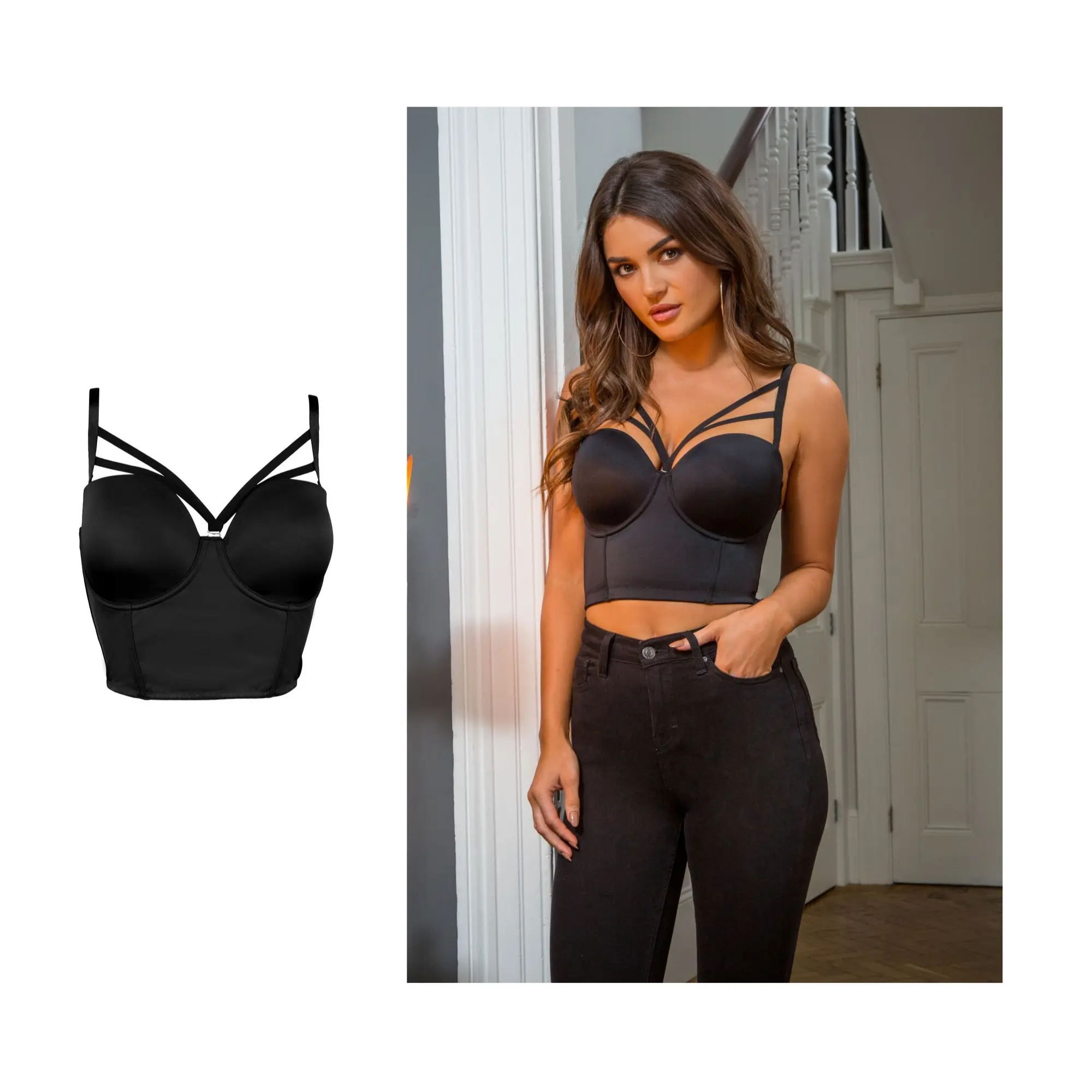 Contradiction Strapped Front Fastening T-Shirt Bra, Pour Moi, Strapped  Front Fastening T-Shirt Bra, Black