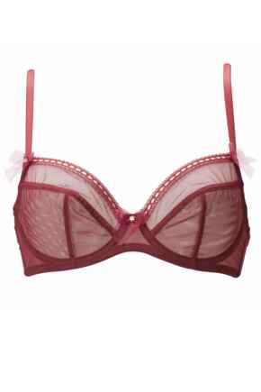 Pin Up Underwired Non Padded Bra - Bloody Mary