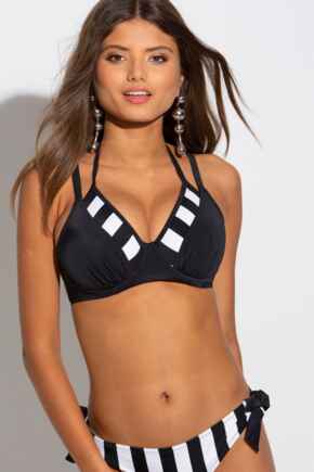 High Line Double Strap Top - Black/White