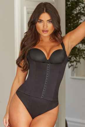 Hourglass Firm Control Back Smoothing Waist Cincher - Black