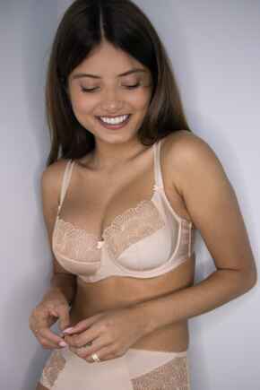 Ophelia Side Support Full Cup Bra - Cashmere