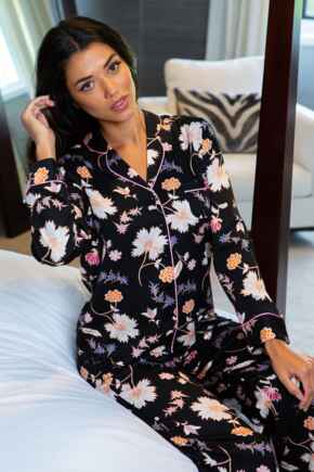 Luxe Woven Pyjama - Florence Black