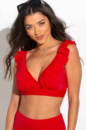Space Frill Hidden Wire Convertible Top - Red