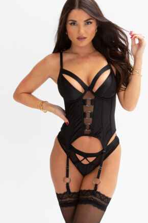 Obsessed Non Padded Underwired Basque  - Black