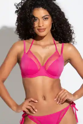 Glamazon Underwired Double Strap Top - Hot Pink
