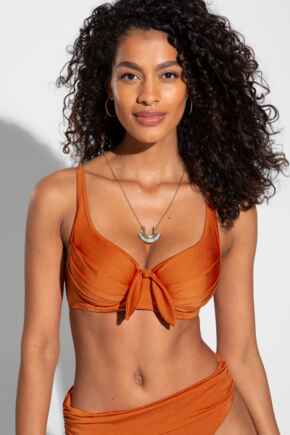 Azure Underwired Lined Non Padded Top - Burnt Orange