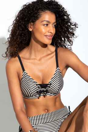 Radiance Underwired Rope Top - Black/White/Gold