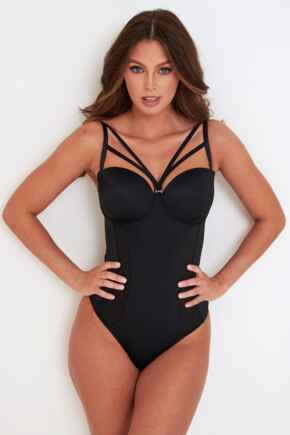 Strapped Removable Straps Padded Underwired Body - Black