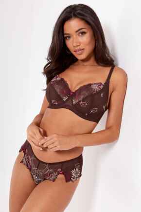St Tropez Full Cup Set - Chocolate/Red