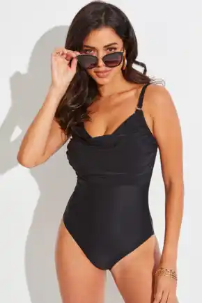 Buy Pour Moi Black St Barts Tummy Control Swimsuit from the Next