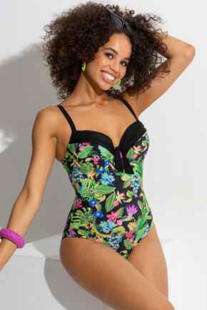 St Lucia Padded Underwired Swimsuit - Tropical