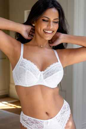 Rebel Underwired Side Support Bra - White