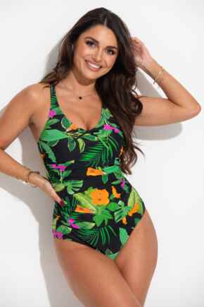 Palermo Scoop Neck Tummy Control Swimsuit - Tropical