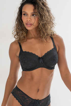 Rebel Underwired Side Support Bra - Smoke