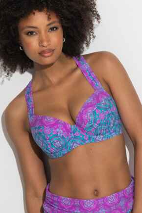 Venice Beach Underwired Lightly Padded Top  - Aquaburst