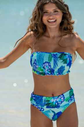 Free Spirit Fold Over Brief. - Aqua Tropical