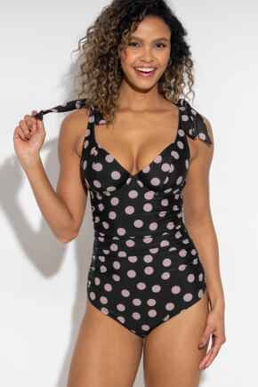 Rosa Cove Underwired Non-Padded Swimsuit  - Black Spot