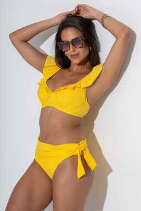 Bermuda Tie Fold Over Brief - Yellow
