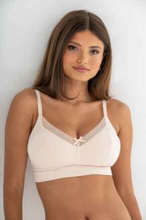 Love To Lounge Cotton Lightly Lined Non Wired Bra  - Pearl