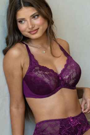 Rosalind Full Cup Underwired Bra B-I - Plum