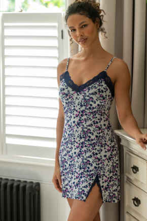 Sofa Loves Lace Hidden Support Soft Jersey Split C - Grey/Navy/Pink