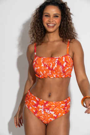 Free Spirit Fold Over Brief - Orange Tropical