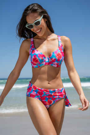 Marrakesh Tie Foldover Brief - Blue/Pink