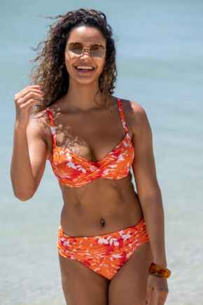 Free Spirit Fold Over Brief - Orange Tropical