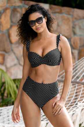 Sicily High-Waist Tummy Control Brief - Black/White