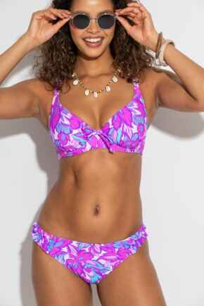 Ocean Breeze Tab Bikini Brief - Ultraviolet/White