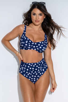 Santa Monica Super High Waist Control Brief  - Navy/White