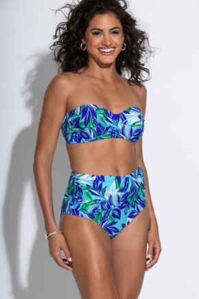 Santa Monica Super High Waist Control Brief  - Aqua Palm