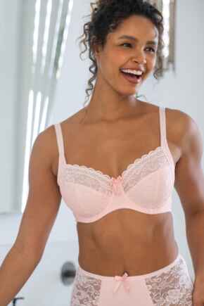 Rebel Underwired Side Support Bra D-J - Soft Pink