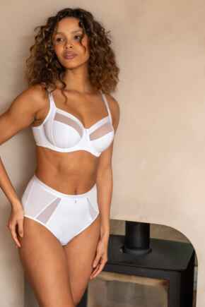 Viva Luxe High Waist Light Control Brief  - White
