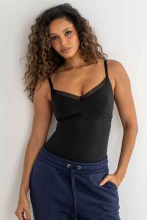 Love To Lounge Cotton Non-Wired Body - Black