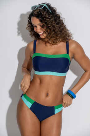 Palm Springs Colour Block Tab Brief - Navy/Green