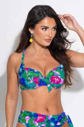 Getaway Convertible Underwired Bikini Top - Green Floral