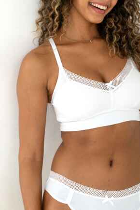 Love To Lounge Cotton Non-Wired Bra - White