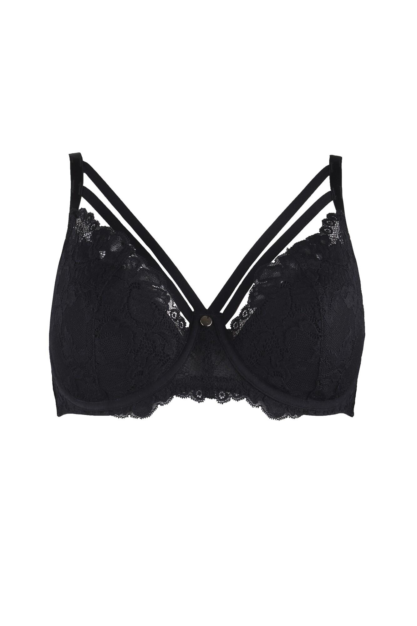 Statement Padded Bra in Black | Pour Moi Clothing