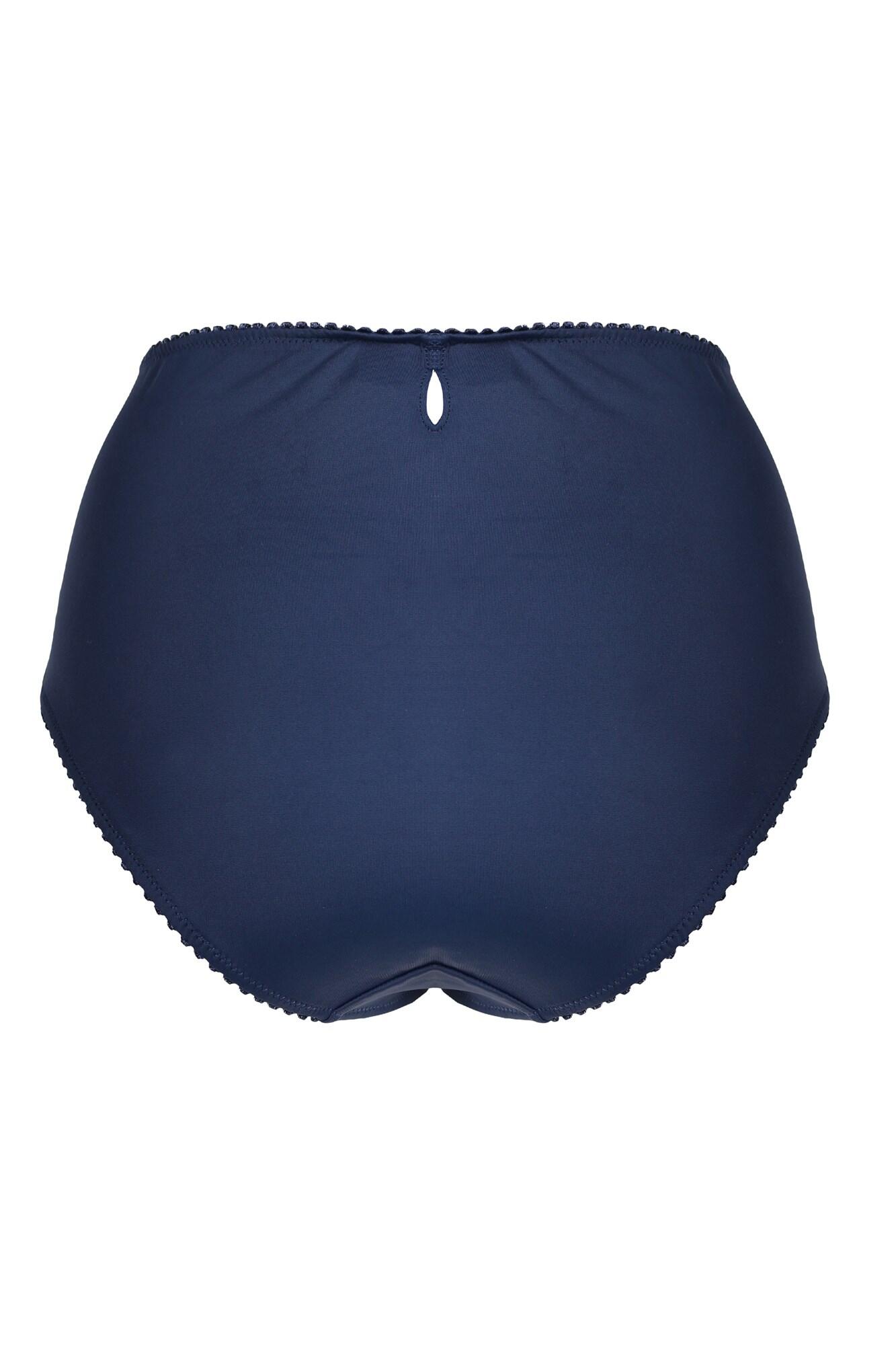St Tropez High Waist Deep Brief | Navy/Aqua | Pour Moi