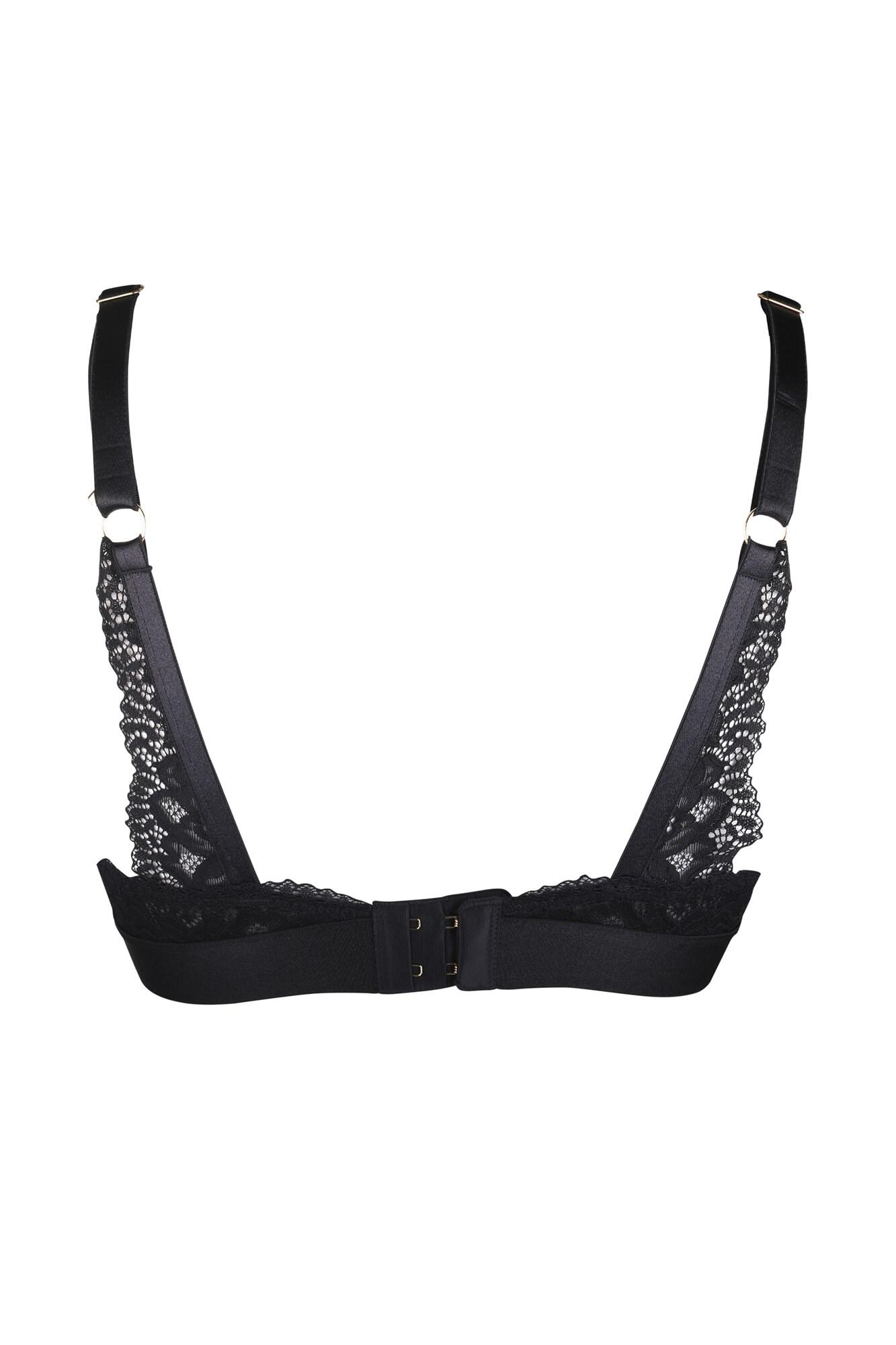 India Removable Padded Soft Triangle Bra in Black | Pour Moi Clothing