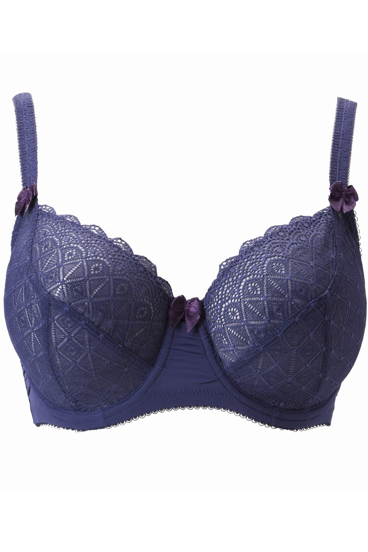 Geometric Underwired Bra | Navy | Pour Moi