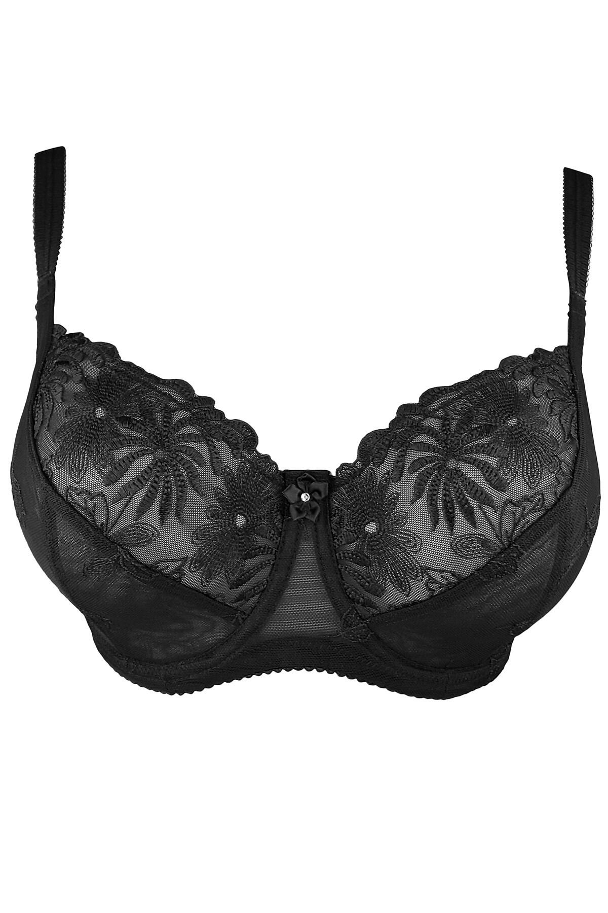 St. Tropez Women's Underwire Bra - Floral Embroidered Full Coverage - View #6