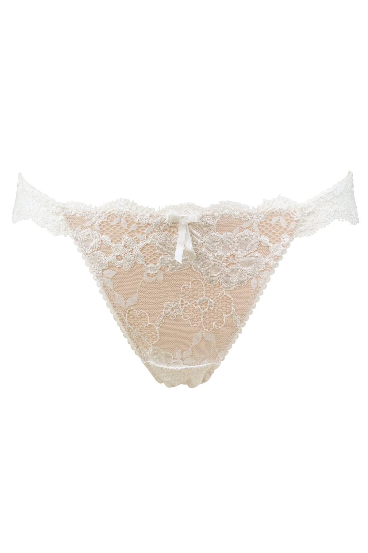 Amour Brazilian Brief | Ivory/Champagne | Lace | Pour Moi