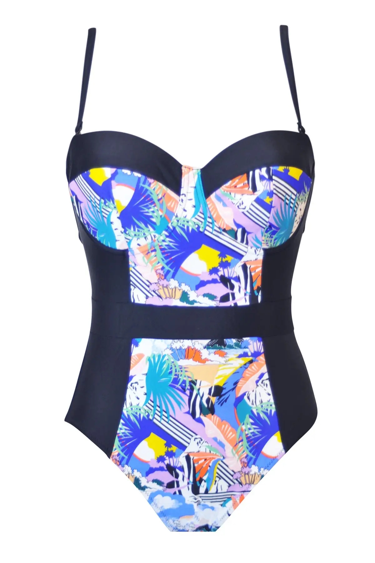 Halcyon Padded Underwired Swimsuit | Multi | Pour Moi