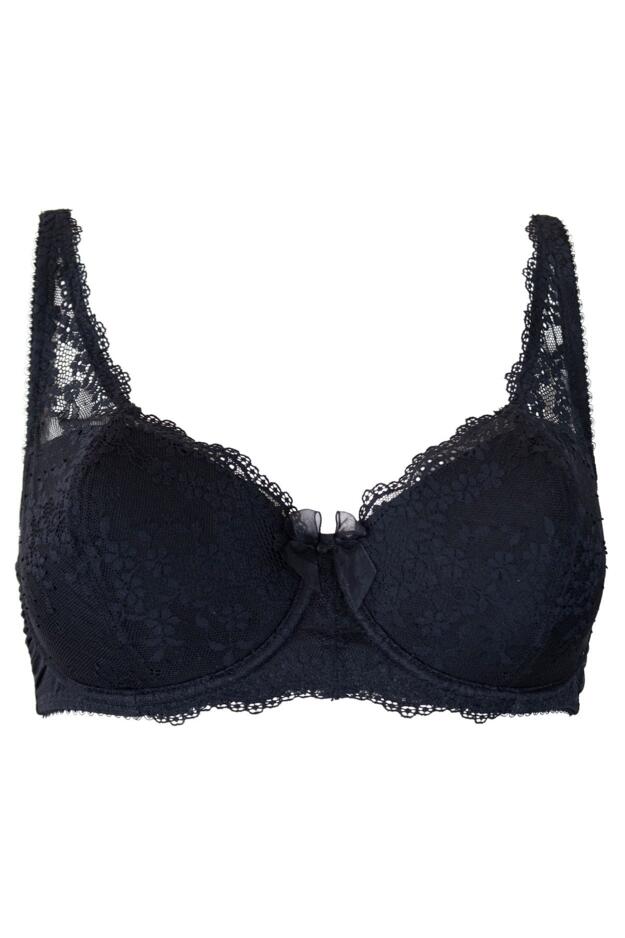 Lindex SoU Tine floral lace lightly padded bra in black