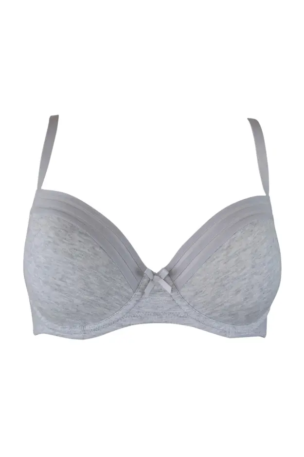 Bras for Women Underwire Push up T-Shirt Bra Perfectly Fit Padded Bras 32A- 38DD - Grey - CP1288B3J1B