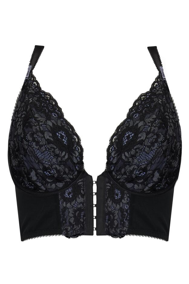 Confession Front Fastening Underwired Bralette, Pour Moi, Confession Front  Fastening Underwired Bralette, Black/Pink, Lace