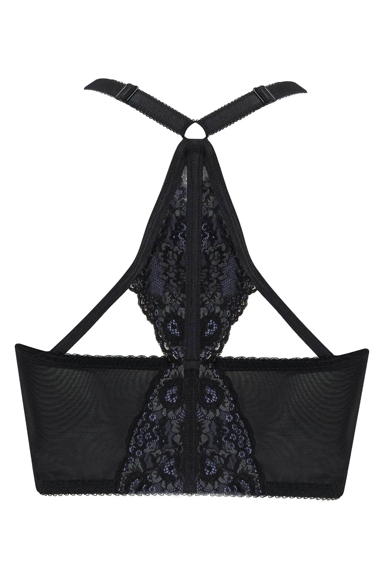Black Moulded Lace Front Fastening Bralette New Look from NEW LOOK on 21  Buttons