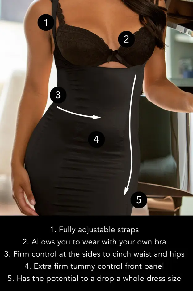 Buy Black Firm Tummy Control Wear Your Own Bra Slip from the Next